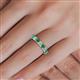 5 - Audrey 3.80 mm Emerald and Lab Grown Diamond U Prong Eternity Band 