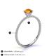 4 - Hannah 6.50 mm Classic Round Citrine and Diamond Engagement Ring 