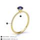 4 - Hannah 6.50 mm Classic Round Iolite and Diamond Engagement Ring 