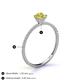 4 - Hannah 6.00 mm Classic Round Yellow and White Diamond Engagement Ring 