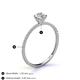 4 - Hannah 6.00 mm Classic Round Lab Grown Diamond and Natural Diamond Engagement Ring 
