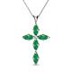 1 - Ife Petite Emerald Cross Pendant 