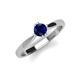 4 - Isla 5.00 mm Round  Blue Sapphire Solitaire Engagement Ring  
