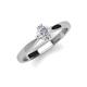 4 - Isla 5.00 mm Round  White Sapphire Solitaire Engagement Ring  