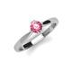 4 - Isla 5.00 mm Round  Pink Tourmaline Solitaire Engagement Ring  