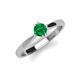 4 - Isla 5.00 mm Round  Emerald Solitaire Engagement Ring  