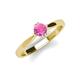 4 - Isla 5.00 mm Round  Pink Sapphire Solitaire Engagement Ring  