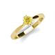 4 - Isla 5.00 mm Round  Yellow Sapphire Solitaire Engagement Ring  