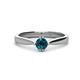 1 - Isla 5.00 mm Round  Blue Diamond Solitaire Engagement Ring  