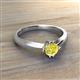 3 - Isla 5.00 mm Round  Yellow Diamond Solitaire Engagement Ring  