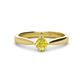 1 - Isla 5.00 mm Round  Yellow Diamond Solitaire Engagement Ring  