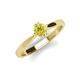 4 - Isla 5.00 mm Round  Yellow Diamond Solitaire Engagement Ring  
