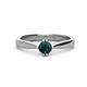 1 - Isla 5.00 mm Round  London Blue Topaz Solitaire Engagement Ring  