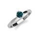 4 - Isla 5.00 mm Round  London Blue Topaz Solitaire Engagement Ring  