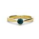 1 - Isla 5.00 mm Round  London Blue Topaz Solitaire Engagement Ring  