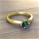 3 - Isla 5.00 mm Round  London Blue Topaz Solitaire Engagement Ring  