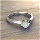 3 - Isla 5.00 mm Round  Opal Solitaire Engagement Ring  