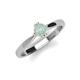 4 - Isla 5.00 mm Round  Opal Solitaire Engagement Ring  