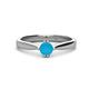 1 - Isla 5.00 mm Round  Turquoise Solitaire Engagement Ring  