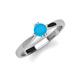 4 - Isla 5.00 mm Round  Turquoise Solitaire Engagement Ring  