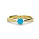 1 - Isla 5.00 mm Round  Turquoise Solitaire Engagement Ring  