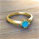 3 - Isla 5.00 mm Round  Turquoise Solitaire Engagement Ring  