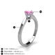5 - Isla 5.00 mm Round  Pink Sapphire Solitaire Engagement Ring  