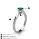 5 - Isla 5.00 mm Round  Emerald Solitaire Engagement Ring  