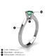 5 - Isla 5.00 mm Round  Lab Created Alexandrite Solitaire Engagement Ring  