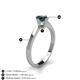 5 - Isla 5.00 mm Round  London Blue Topaz Solitaire Engagement Ring  