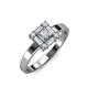 3 - Saarah Princess Cut Diamond Halo Promise Ring 