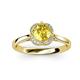 3 - Myrna Round Yellow Sapphire and Diamond Halo Engagement Ring 