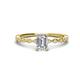 1 - Amaira 7x5 mm Emerald Cut Diamond and Round Diamond Engagement Ring  