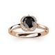 3 - Myrna Round Black Diamond and Diamond Halo Engagement Ring 