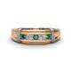1 - Kevin 0.56 ctw Created Alexandrite and Natural Diamond Men Wedding Band (7.80 mm) 