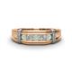 1 - Kevin 0.38 ctw Opal and Natural Diamond Men Wedding Band (7.80 mm) 