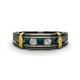 1 - Kevin 0.53 ctw London Blue Topaz and Natural Diamond Men Wedding Band (7.80 mm) 
