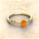 2 - Amaira 7x5 mm Oval Cut Citrine and Round Diamond Engagement Ring  