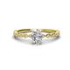 1 - Amaira 7x5 mm Oval Cut Diamond and Round Diamond Engagement Ring  
