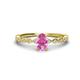 1 - Amaira 7x5 mm Oval Cut Pink Sapphire and Round Diamond Engagement Ring  