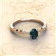 2 - Amaira 7x5 mm Oval Cut London Blue Topaz and Round Diamond Engagement Ring  