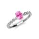 3 - Amaira 7x5 mm Oval Cut Pink Sapphire and Round Diamond Engagement Ring  