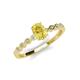 3 - Amaira 7x5 mm Oval Cut Yellow Sapphire and Round Diamond Engagement Ring  