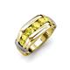 4 - Brad Round Yellow Sapphire 7 Stone Men Wedding Ring