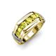 4 - Brad Round Yellow Diamond 7 Stone Men Wedding Ring