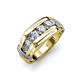 4 - Brad Round Diamond 7 Stone Men Wedding Ring