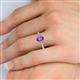 5 - Amaira 7x5 mm Oval Cut Amethyst and Round Diamond Engagement Ring  