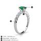 4 - Amaira 7x5 mm Oval Cut Emerald and Round Diamond Engagement Ring  