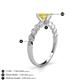 4 - Amaira 7x5 mm Oval Cut Yellow Sapphire and Round Diamond Engagement Ring  