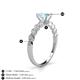 4 - Amaira 7x5 mm Oval Cut Aquamarine and Round Diamond Engagement Ring  